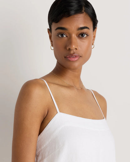 100% European Linen Mini Skort Dress - XS / Moonstone Blue