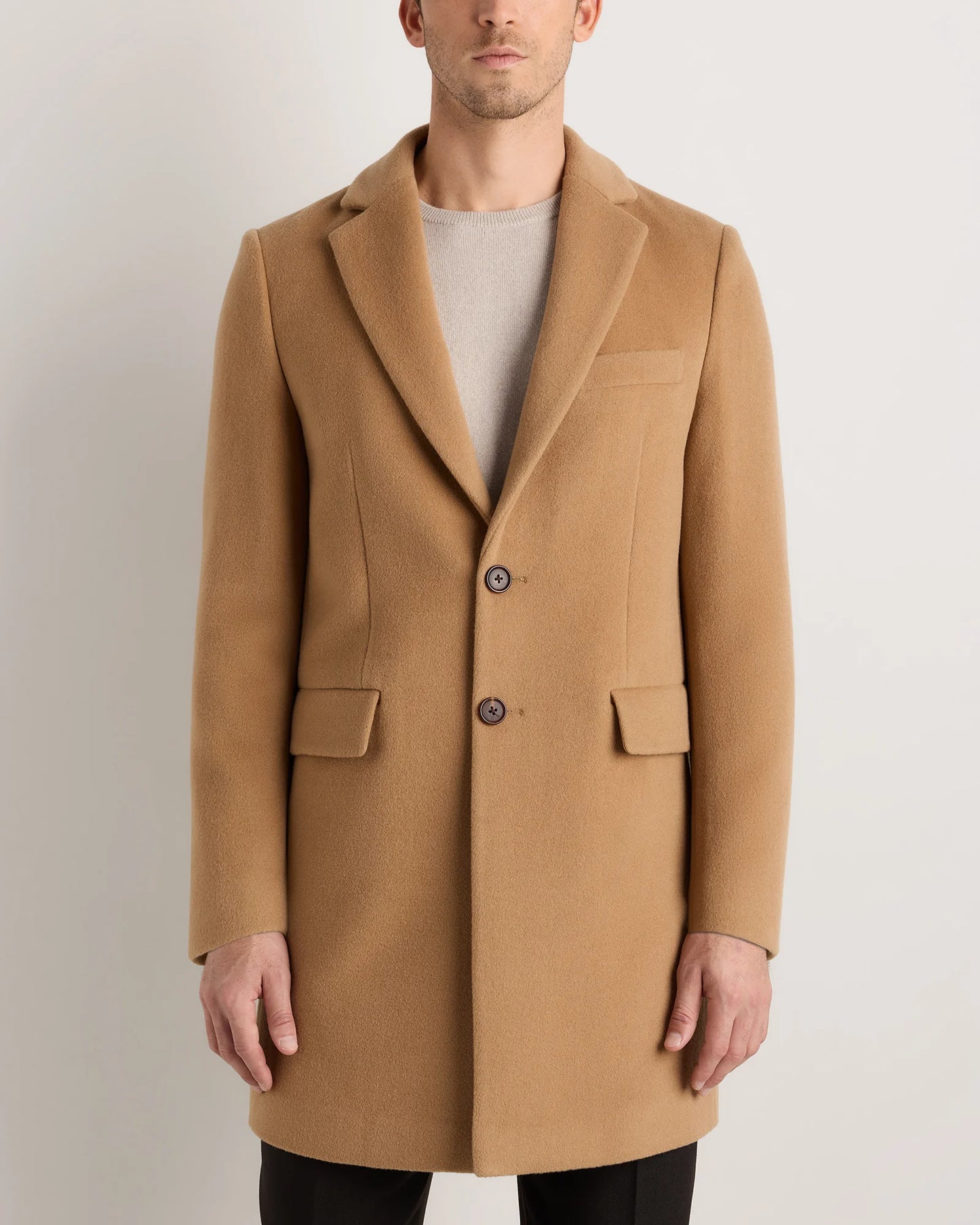 Wool Cashmere Overcoat - XS / Caramel