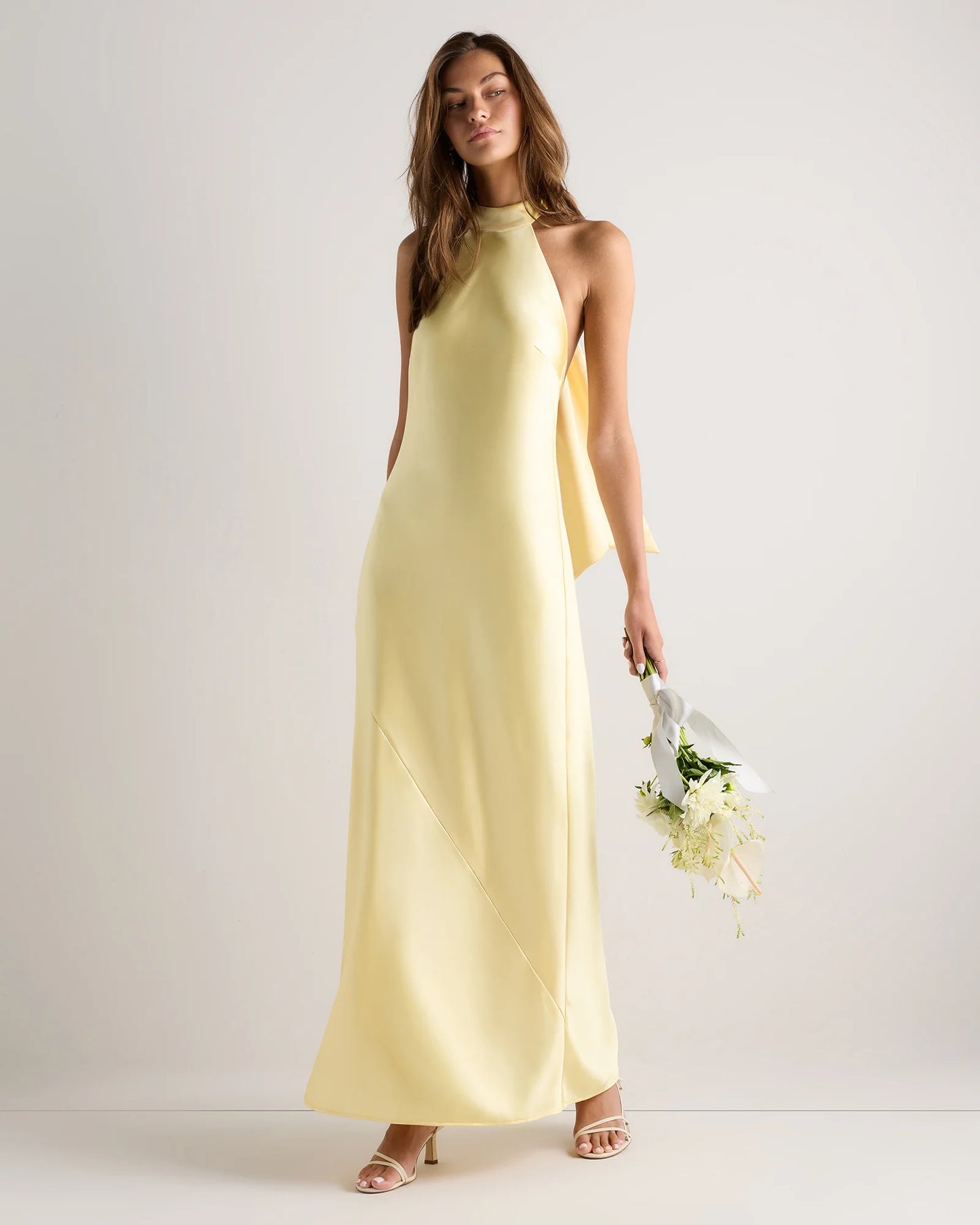 Catalina Stretch Satin Dress - 0 / Garden Sage Green