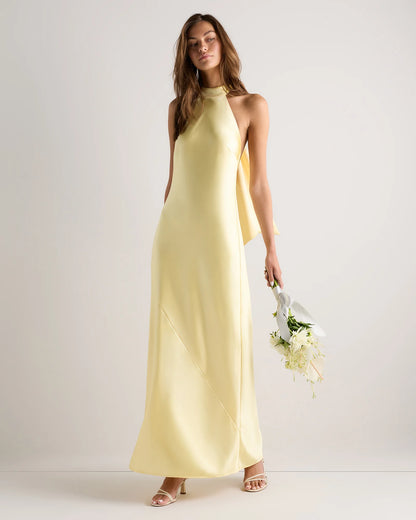 Catalina Stretch Satin Dress - 0 / Garden Sage Green