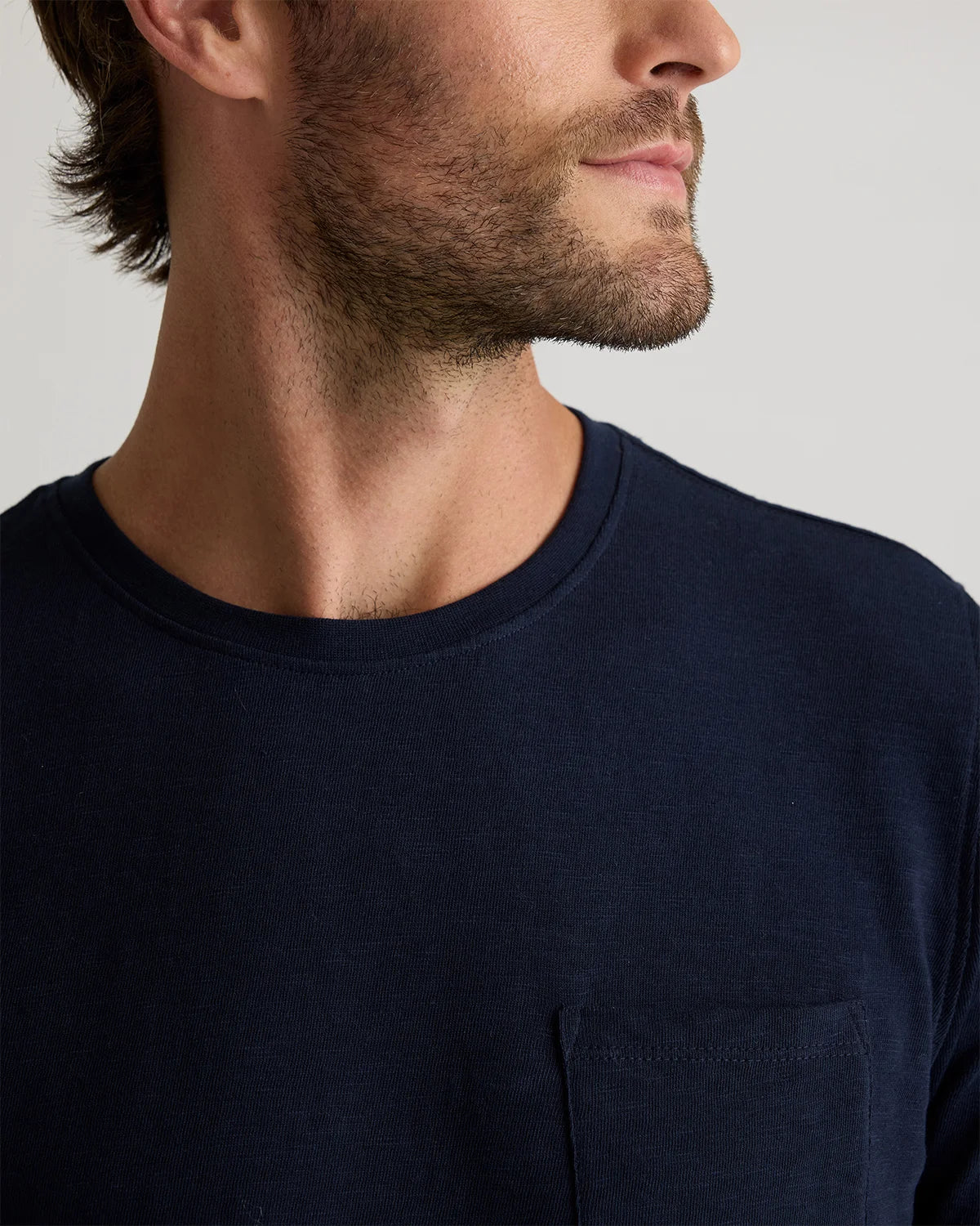 100% Organic Cotton Slub Pocket Tee - S / Bold Black