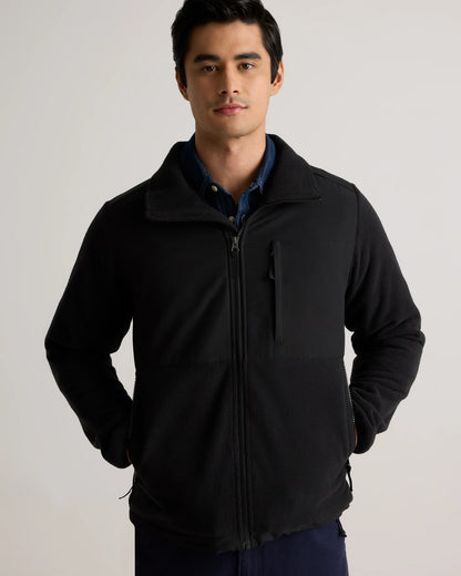Polar Fleece Full-Zip Jacket - S / Gravel/Bold Black