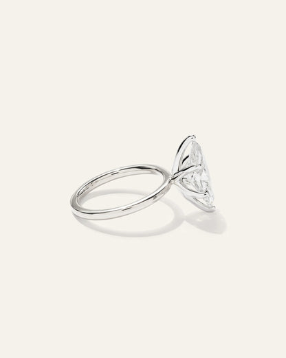 Lab Grown Diamond Marquise Comfort Fit Engagement Ring - 3ct - 4 / Yellow Gold
