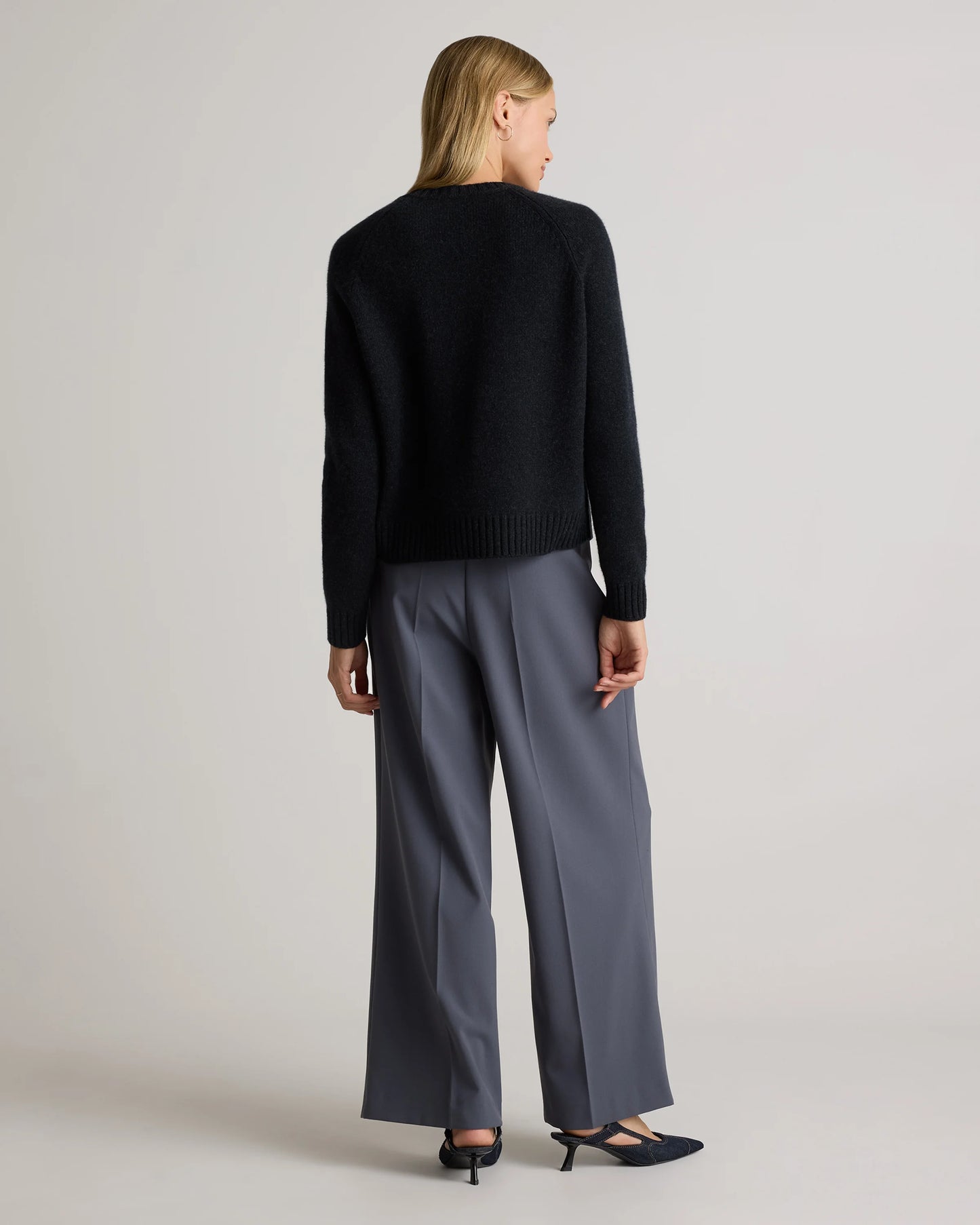 Luxe Baby Cashmere Crewneck Sweater - XS / Creamy Cortado