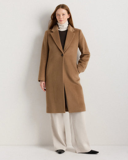 Wool Cashmere Blazer Coat - XS / Mocha Brown