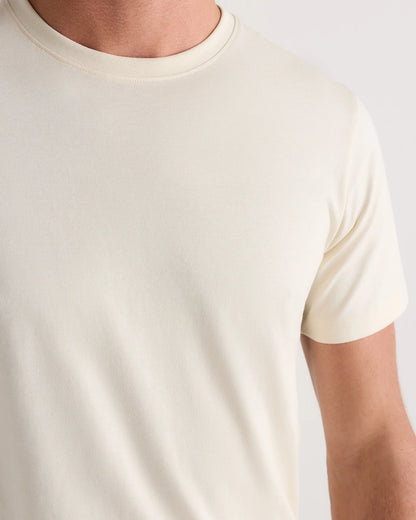 100% Pima Cotton Luxe Touch Tee - XS / Porcelain