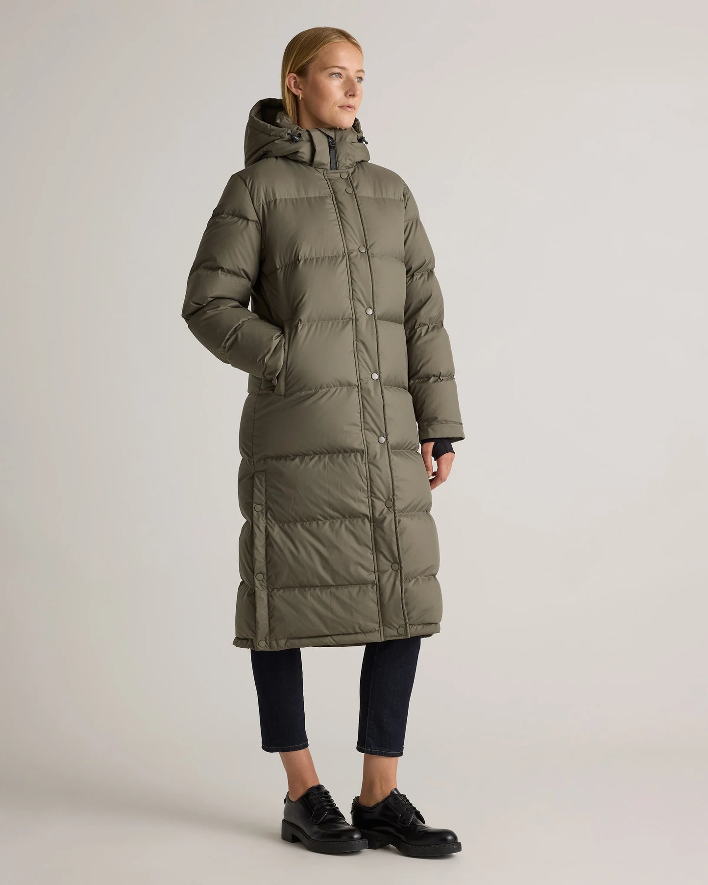 Responsible Down Long Puffer Jacket - XS / Black
