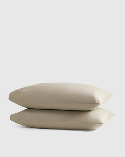 Organic Crisp Percale Pillowcase Set - Standard / White