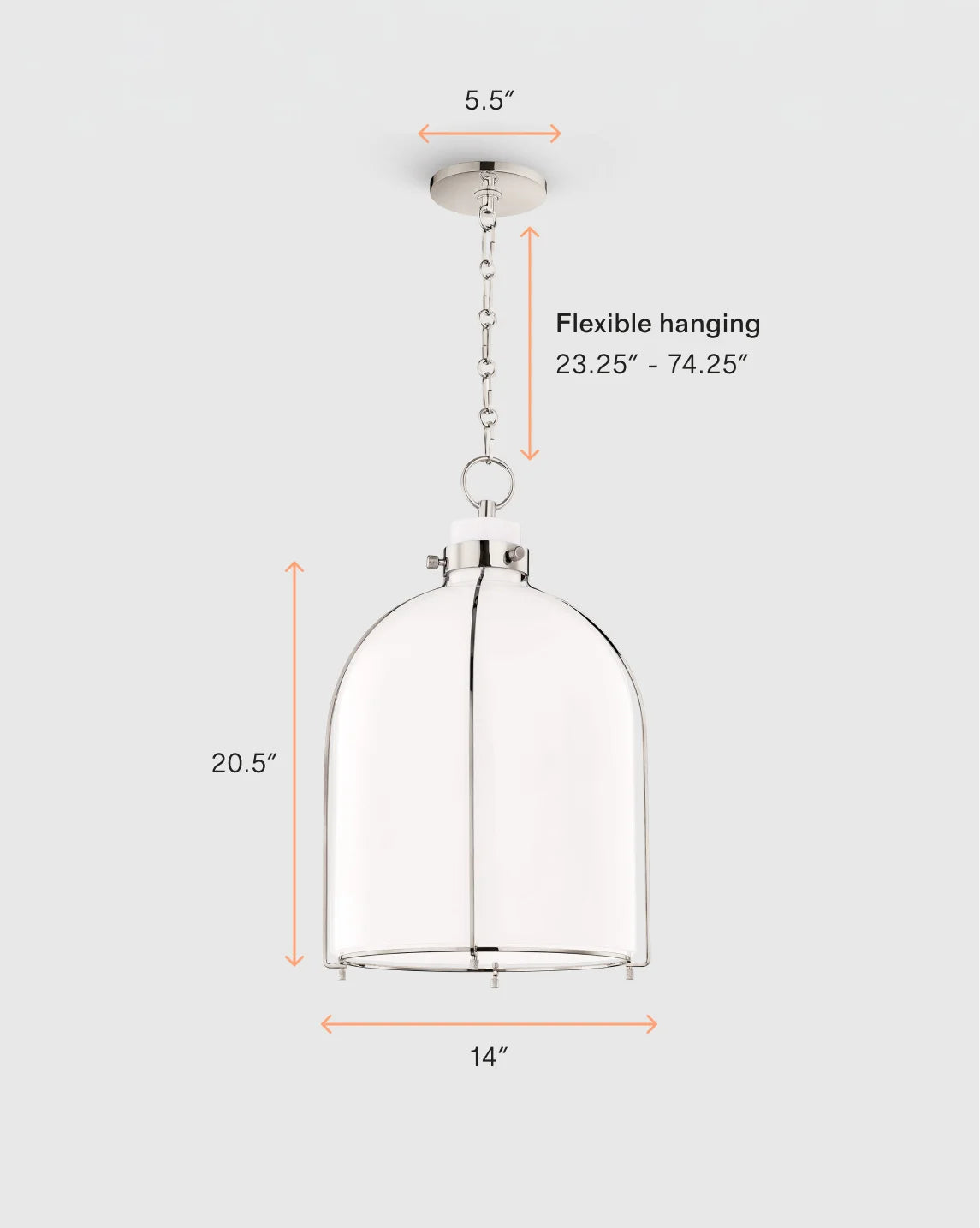 Iron and Opal Glass Bell Pendant Light - One Size / Brass