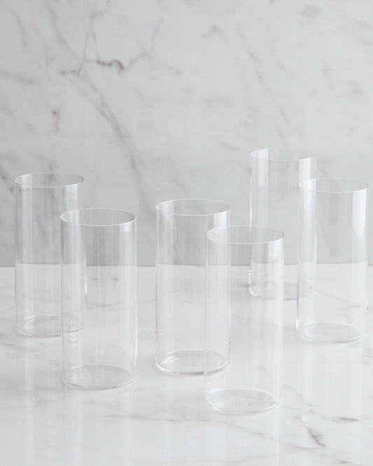 Essential Crystal Tall Drinking Glasses, Set of 6 - One Size / No Color