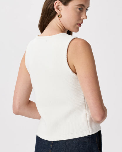 100% Organic Cotton V-Neck Sweater Vest - XS / Ivory
