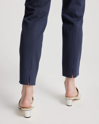 Ultra-Stretch Ponte Pintuck Ankle Pants - XS / Ecru