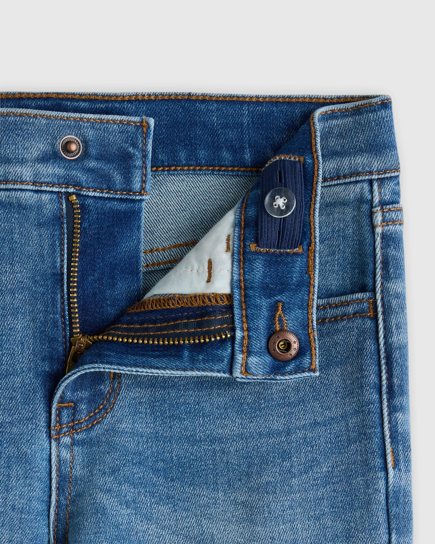 Girls Stretch Wide Leg Jeans - 6 / Light Wash