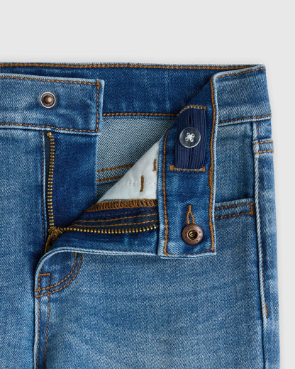 Girls Stretch Wide Leg Jeans - 6 / Light Wash