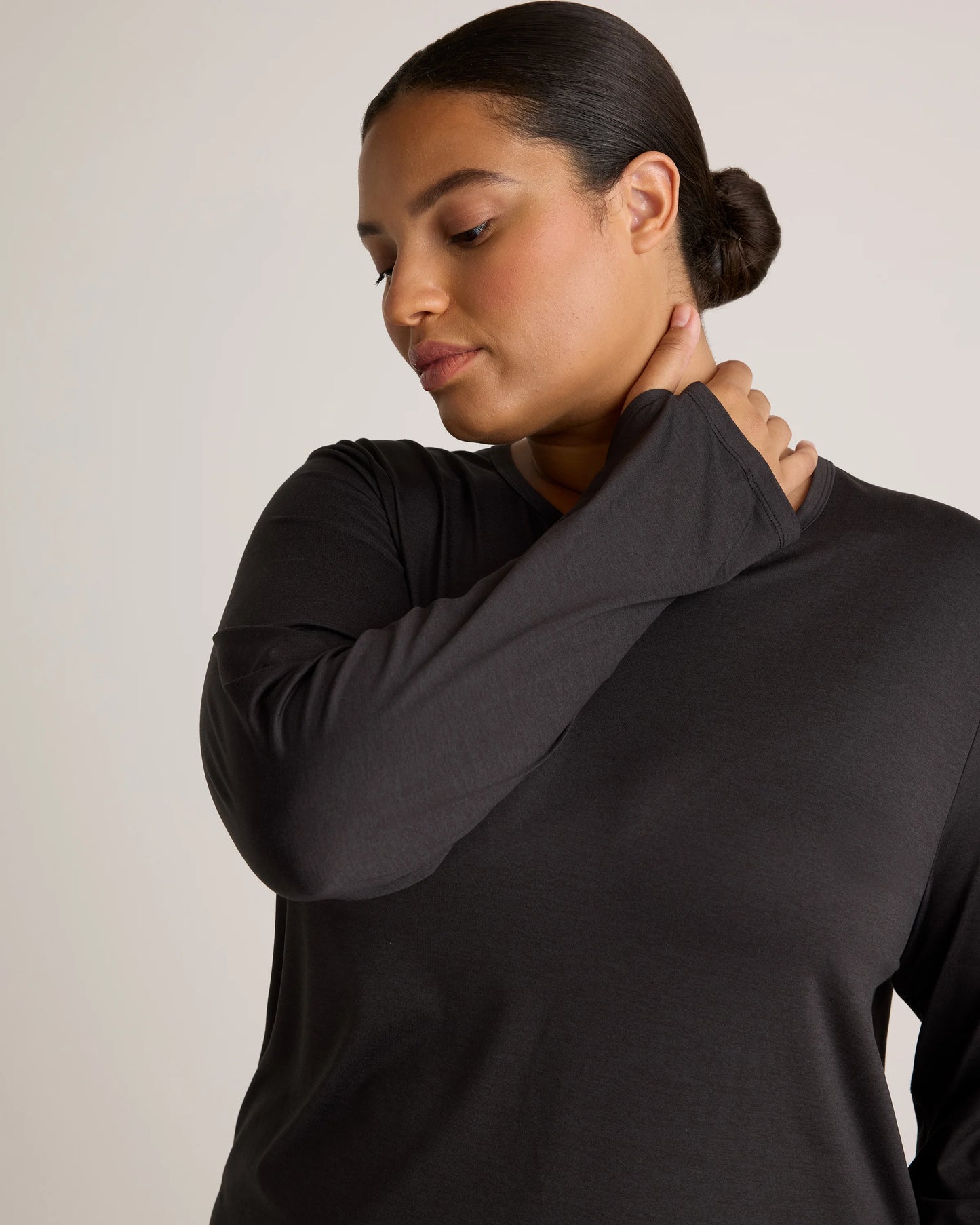 Flowknit Breeze Long Sleeve Top - XS / Heather Deep Navy