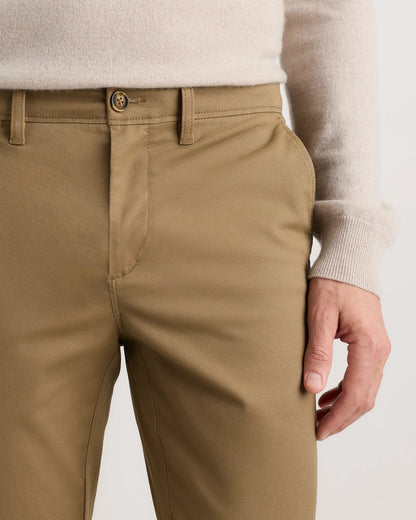 Organic Cotton Stretch Chino Pants - Slim - 30X30 / Stone