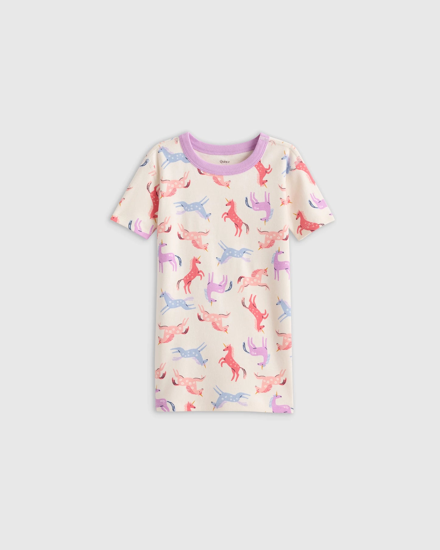 100% Organic Cotton Short Sleeve and Shorts Pajama Set - 2T / Navy Stripe
