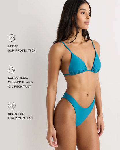 Italian High-Leg Bikini Bottom - XS / Mocha Midi Dot