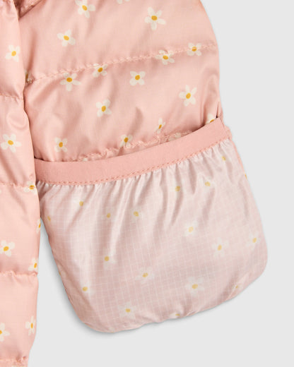 Lightweight Down Puffer Bunting - 0-3M / Pink Mini Floral