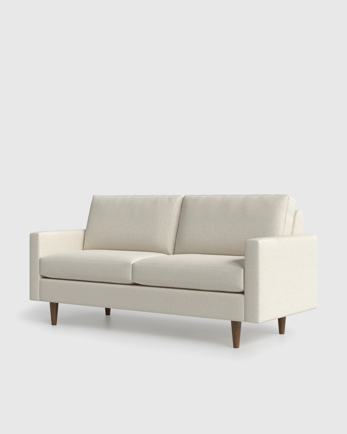 Atlas Midcentury Sofa in Performance Chenille Linen Blend - 6ft / Snow
