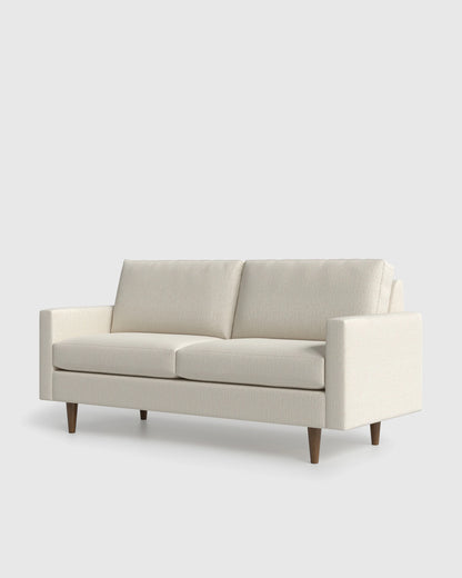 Atlas Midcentury Sofa in Performance Chenille Linen Blend - 6ft / Snow
