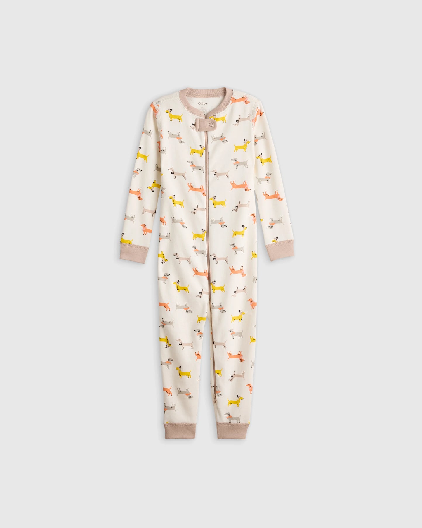 100% Organic Cotton One Piece Pajama - 2T / Navy Stripe