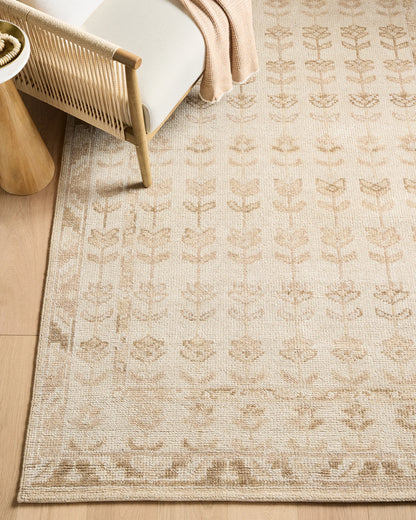 Mabel Hand-Knotted Wool Rug - 3' x 5' / Beige