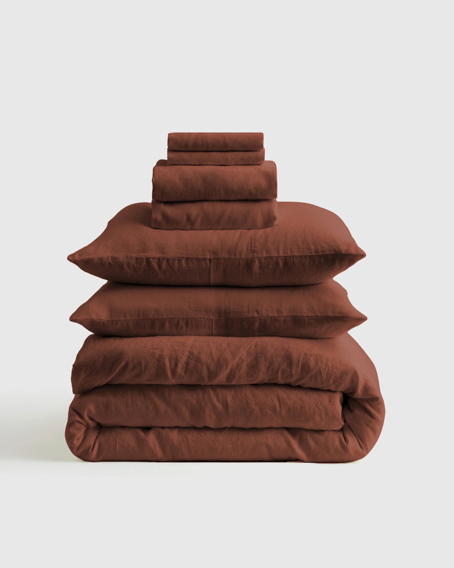 European Linen Deluxe Bedding Bundle - Twin / Willowleaf/White Stripe