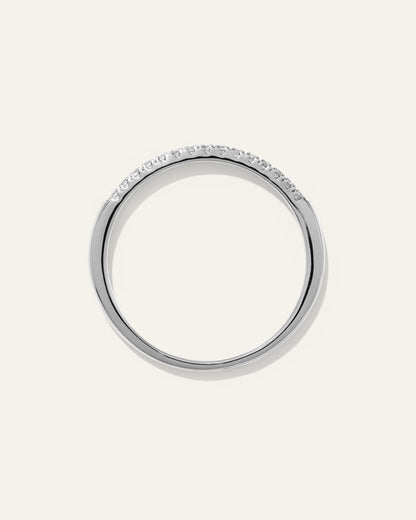 14K Gold Diamond Wedding Band - 4 / Yellow Gold
