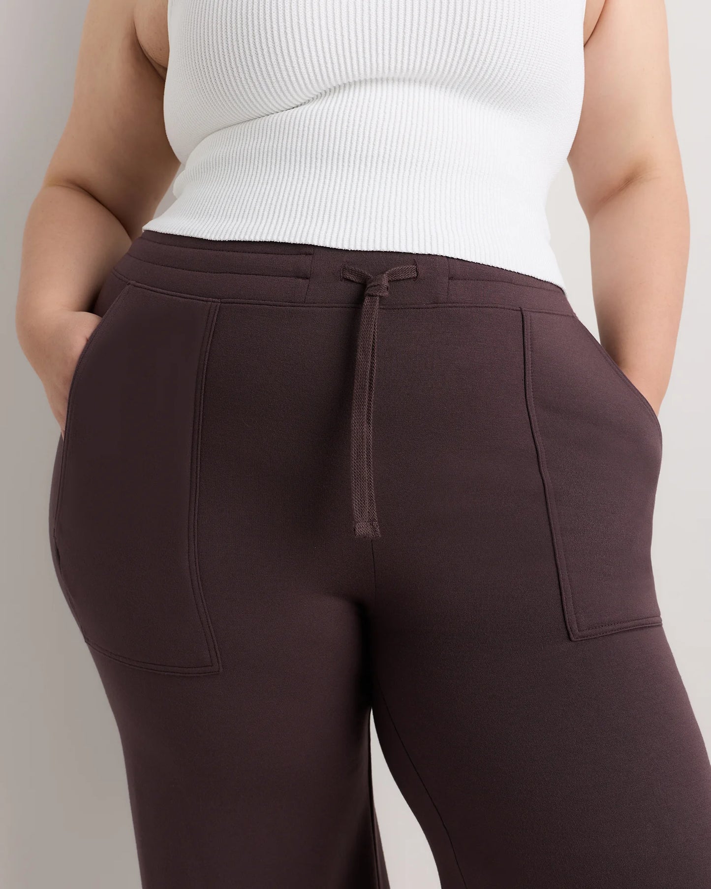 SuperSoft Fleece Cropped Wide Leg Pants - 1X / Heather Grey