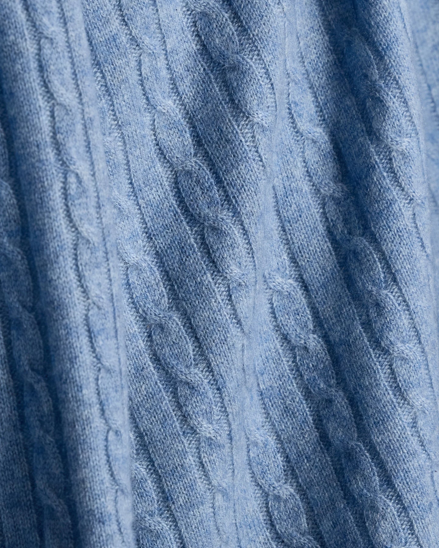 Cable Knit Cashmere Throw - 50x70 / Limoncello