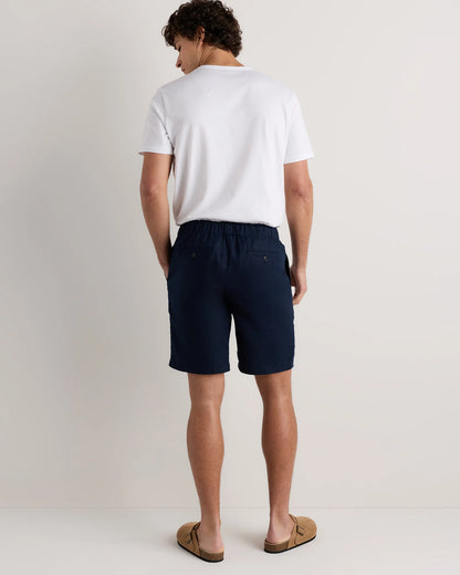 100% European Linen Shorts - 9" - S / Black