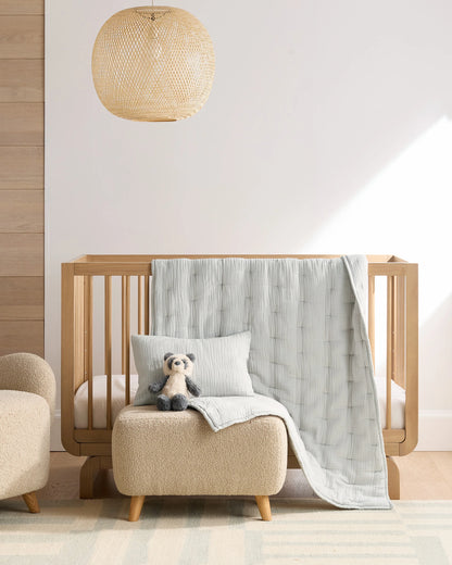 Organic Cotton Gauze Toddler Quilt - One Size / White