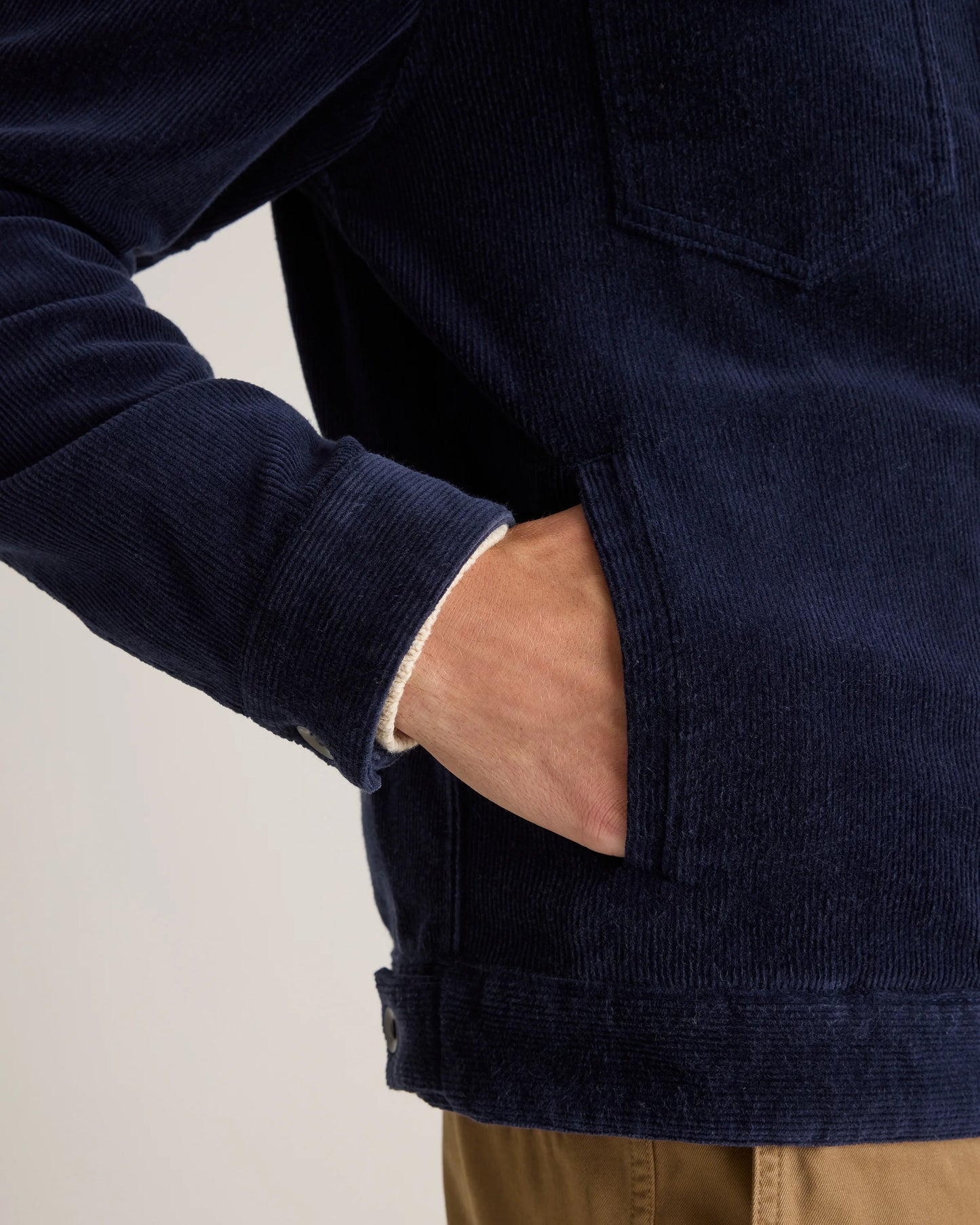 Organic Stretch Corduroy Trucker Jacket - S / Seaweed