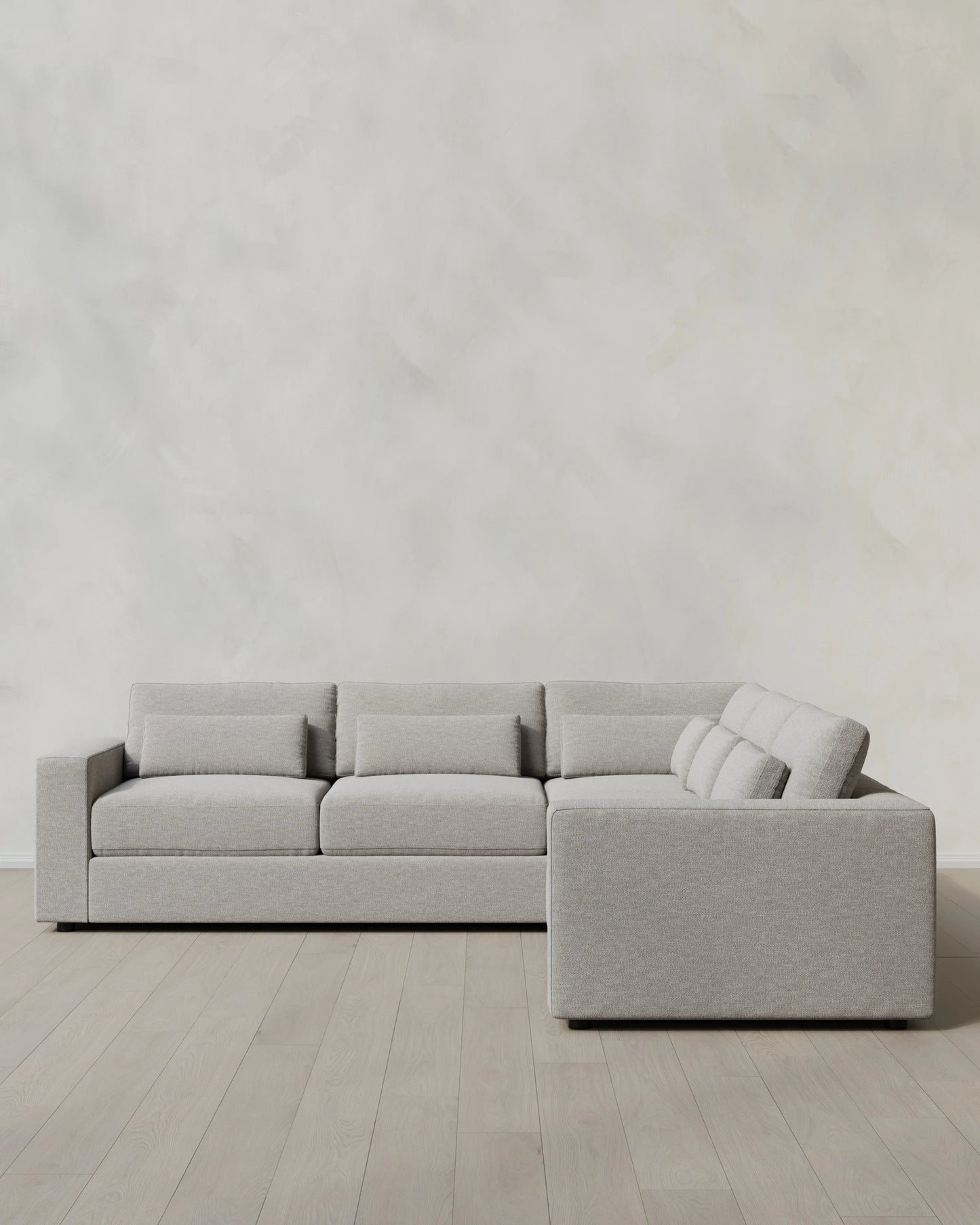 Ashford Deep Seat L Sectional in Performance Basketweave - 119x119 / Fog