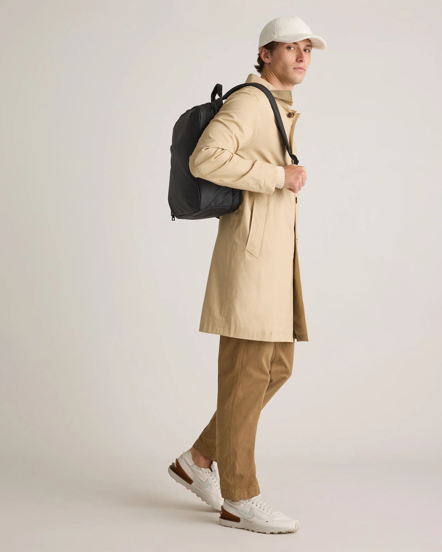 Water Repellent Puff Commuter Backpack - One Size / Black