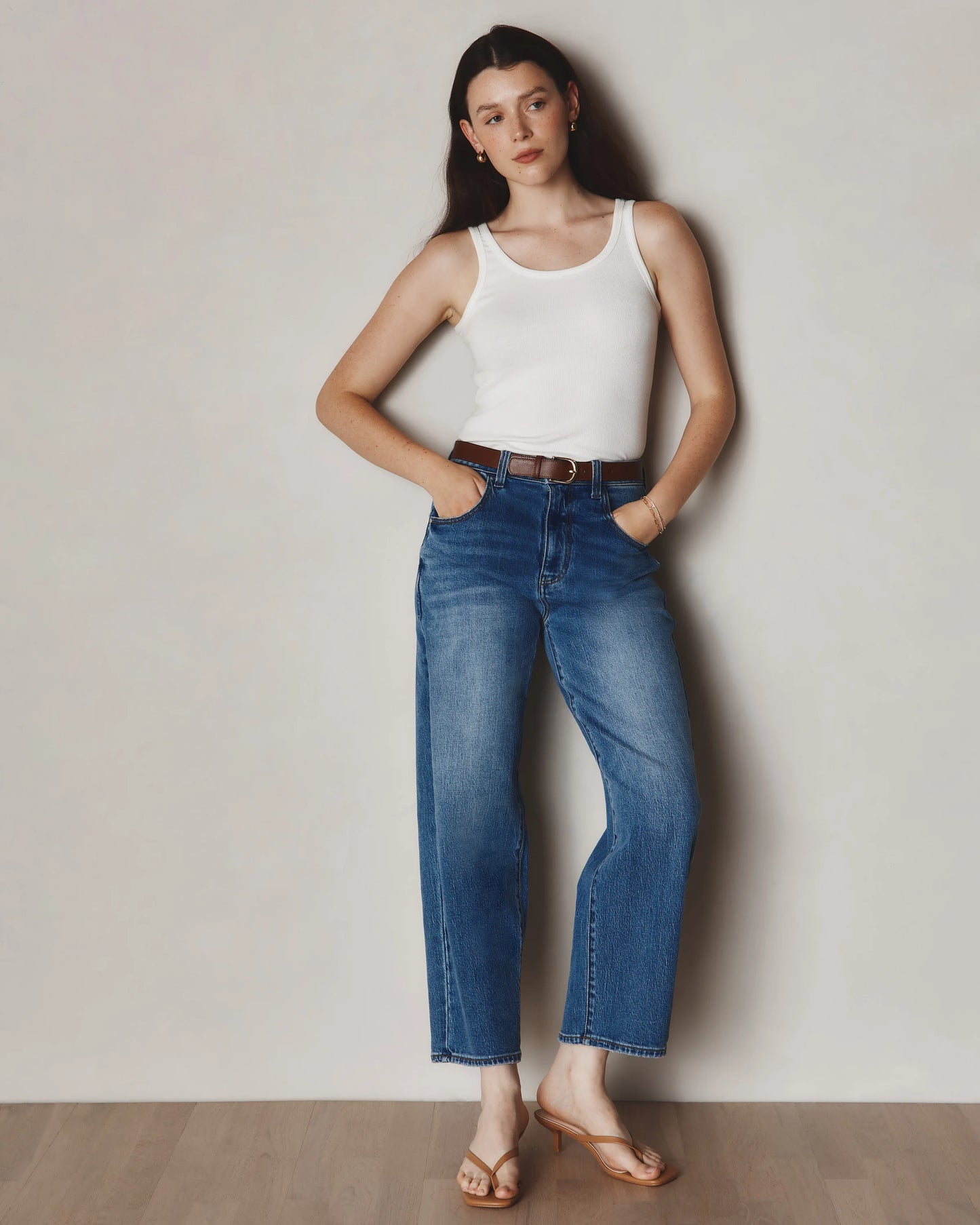 Bella Stretch Barrel Jeans - 24 / Cool Blue