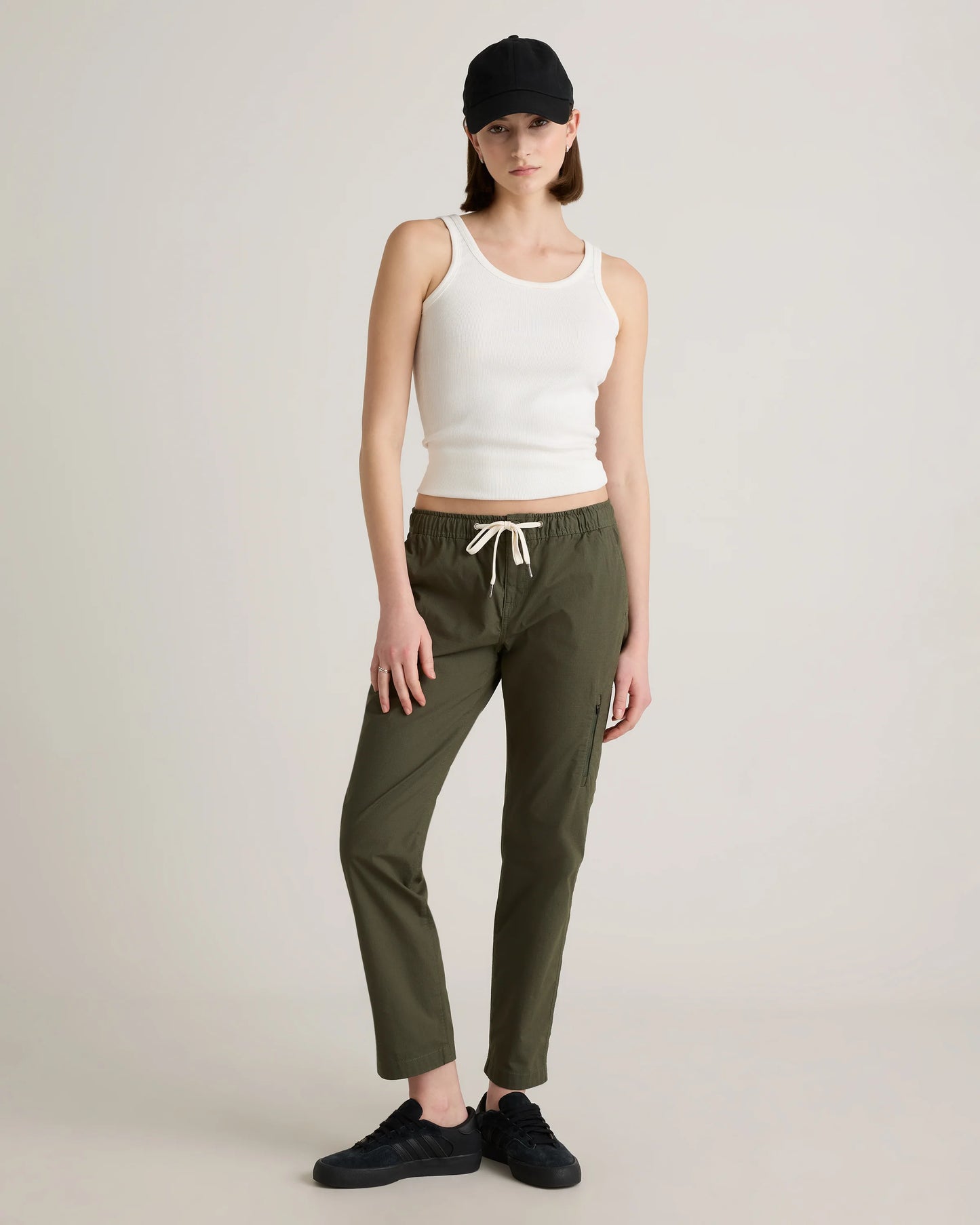 Organic Stretch Ripstop Straight Pants - XS / Steel