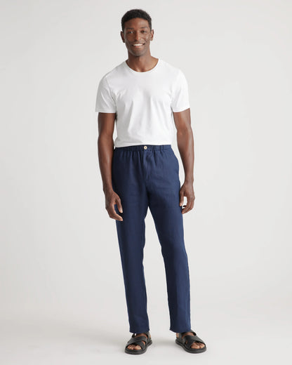 100% European Linen Pants - S / Bayberry Olive