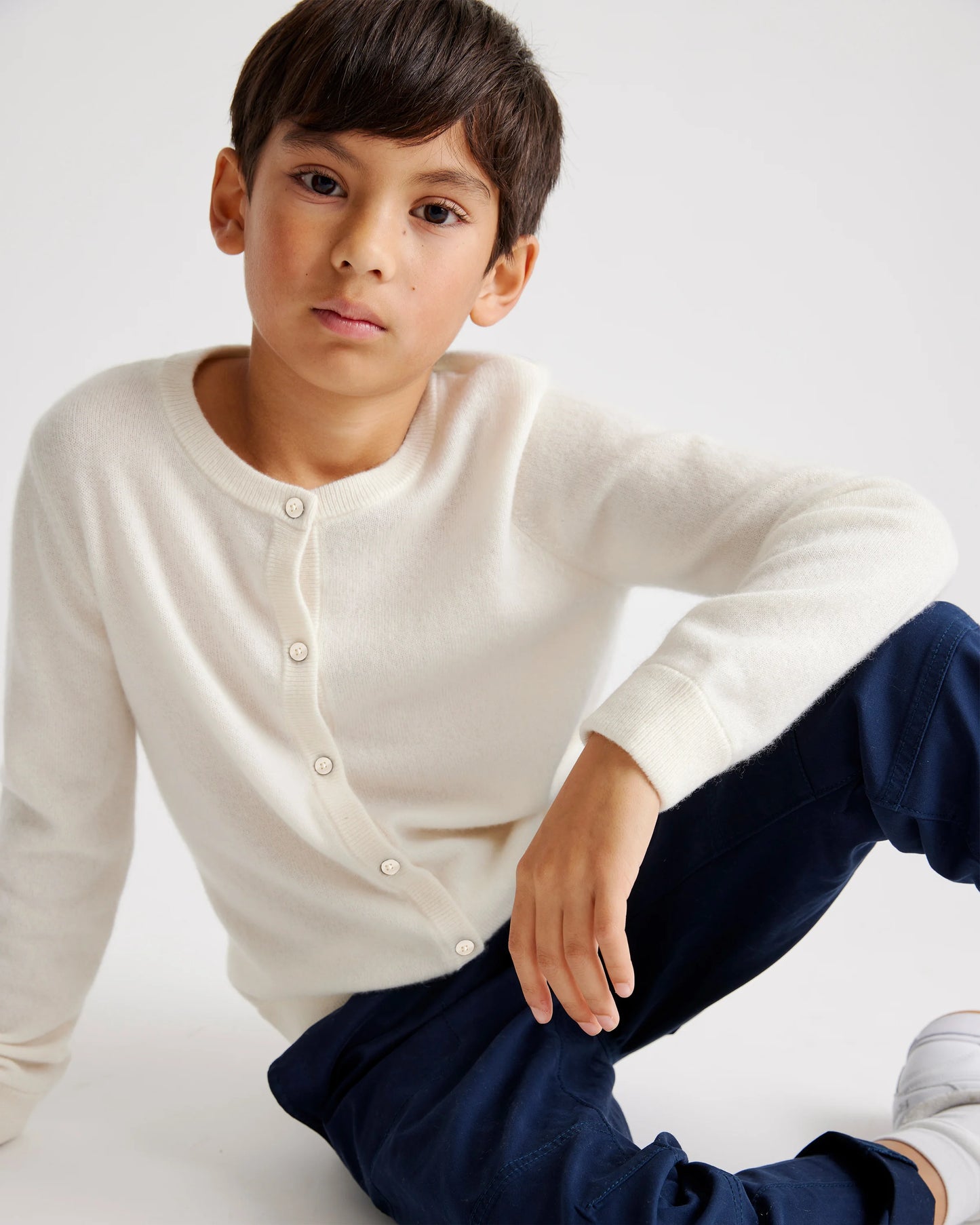 Washable Cashmere Cardigan - 6 / Heather Grey
