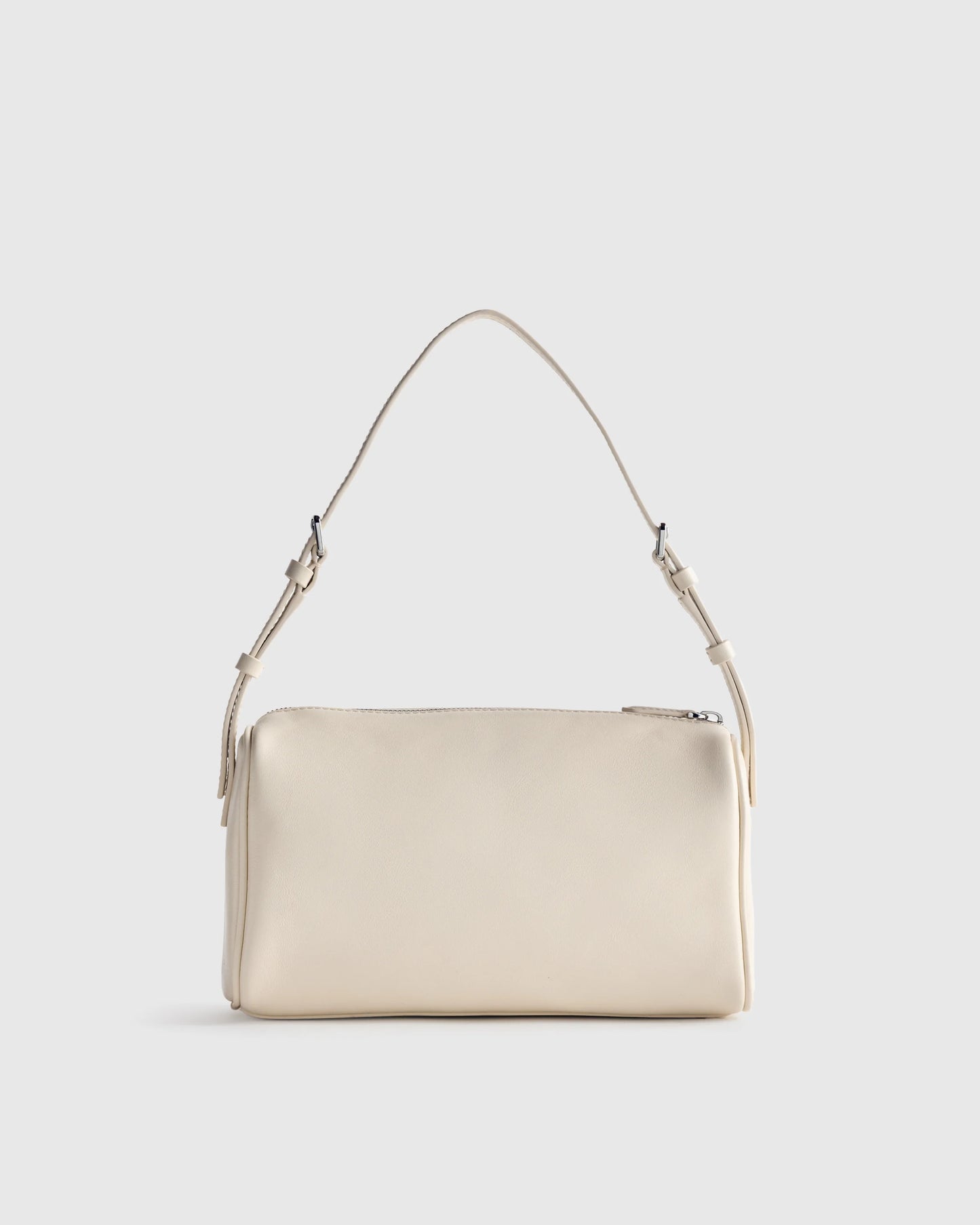 Italian Leather Mini Barrel Shoulder Bag - One Size / Dark Brown