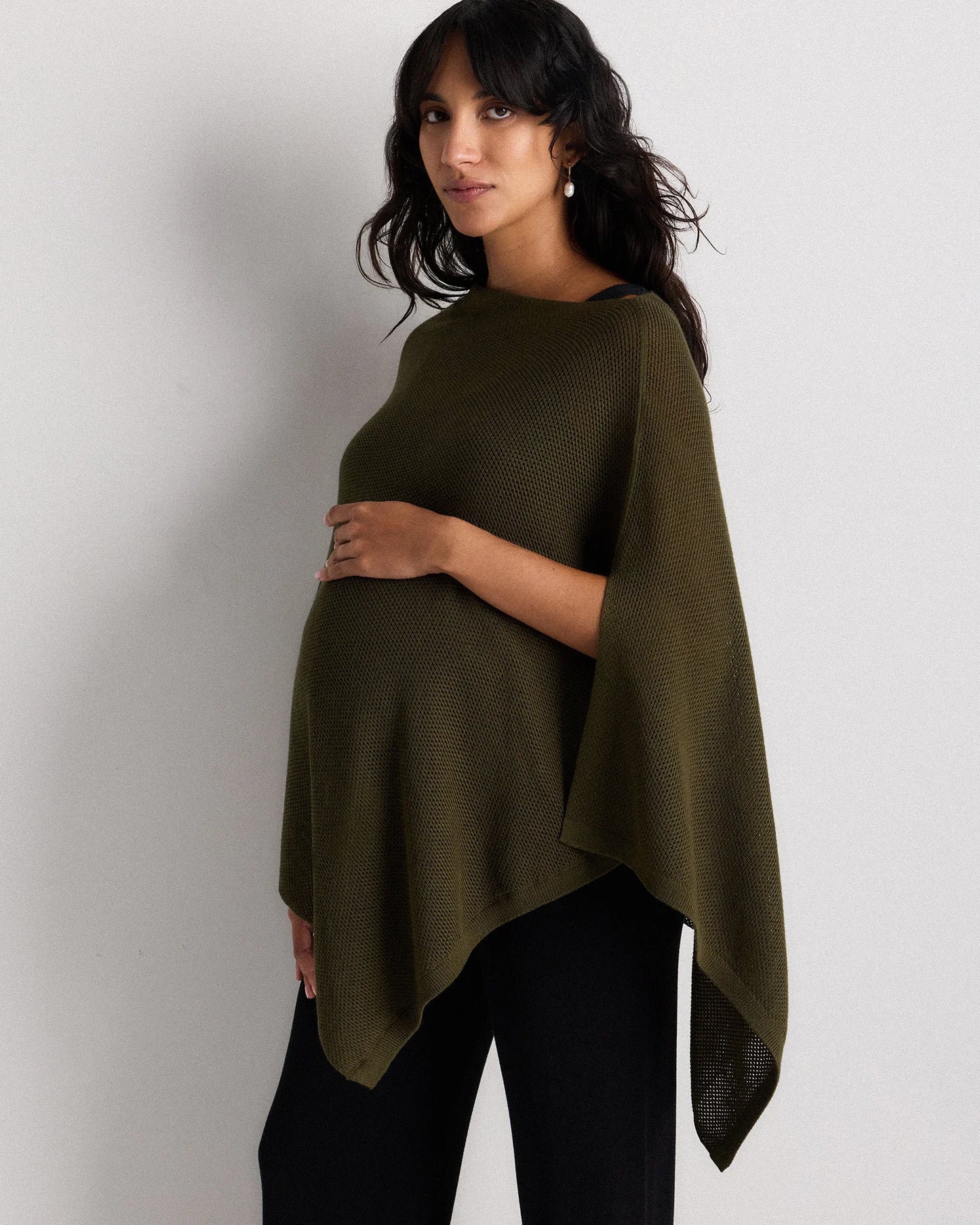 Lightweight Cotton Cashmere Nursing Shawl - One Size / Pale Custard Yellow
