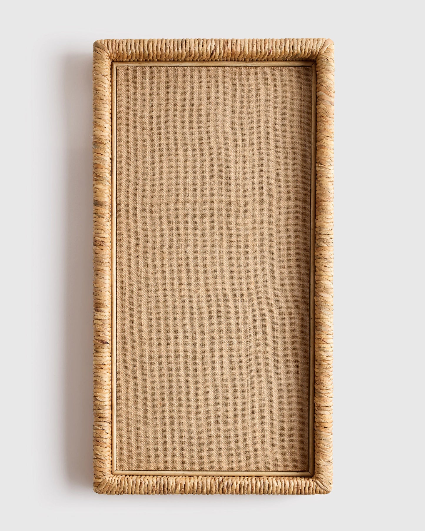 Handwoven Rectangular Decorative Tray - One Size / Natural