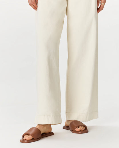 Italian Leather Slide Sandal - 5 / Bone