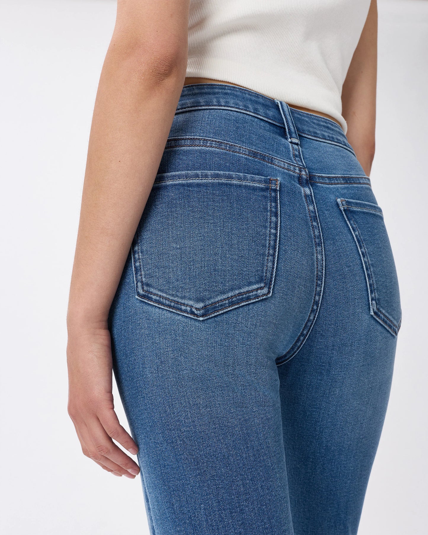 Bella Stretch Straight Jeans - 24 / Twilight Blue Fray