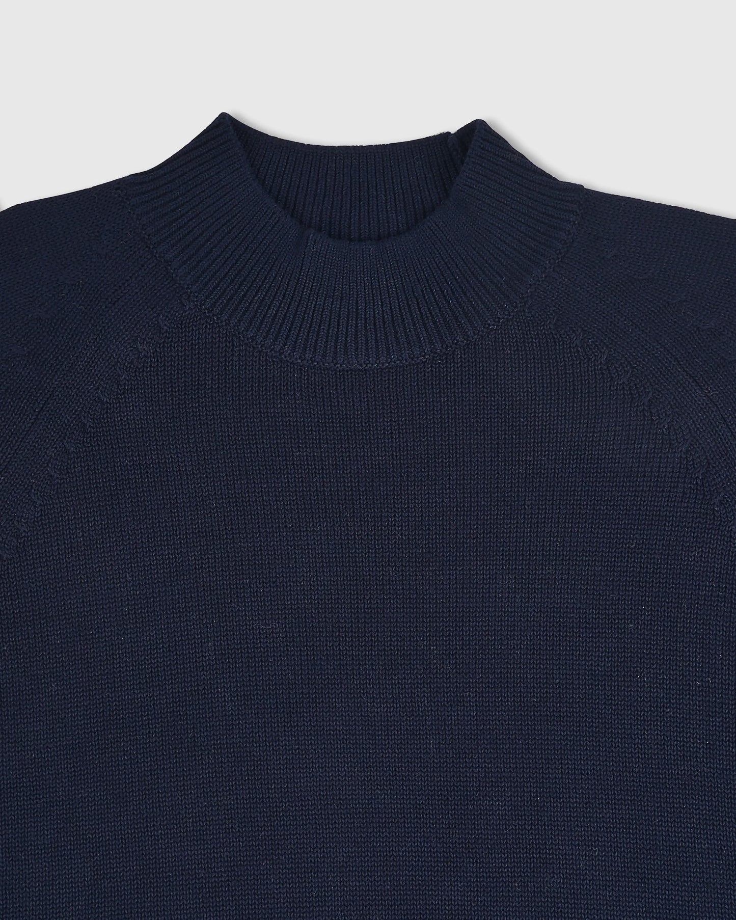100% Organic Cotton Mock Neck Sweater - XS / Ivory