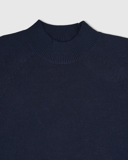 100% Organic Cotton Mock Neck Sweater - XS / Ivory