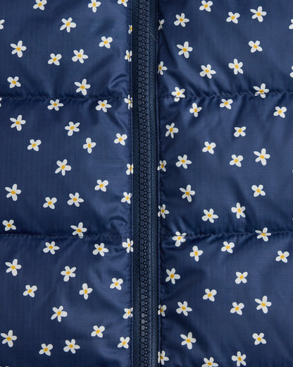 Lightweight Down Puffer Vest - 2T / Navy Mini Floral