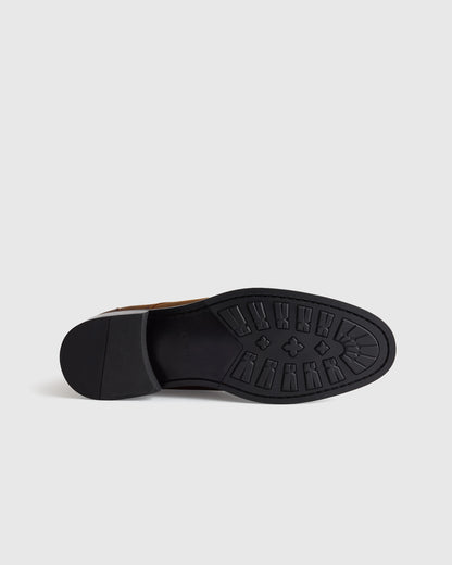 Crafted Leather Cap Toe Lace Up Boot - 7 / Matte Black