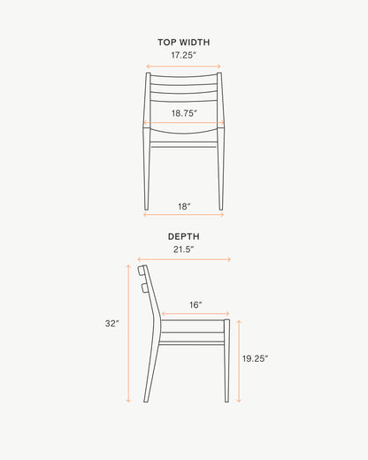 Solid Oak Dining Chair with Paper Cord Seat (Set of 2) - Set of 2 / Light Oak